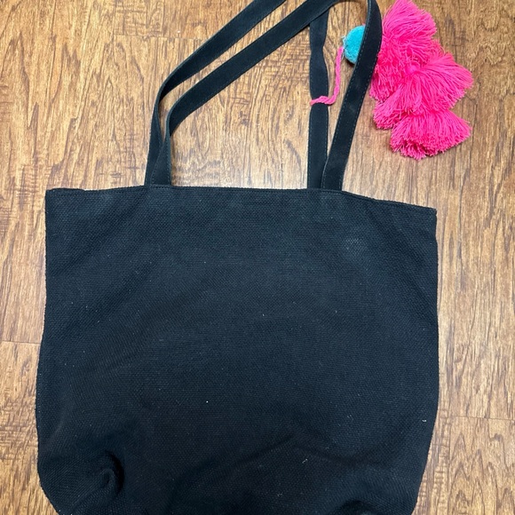 Vibrant Aztec Tote Bag with Pink and Teal Design - Picture 2 of 2